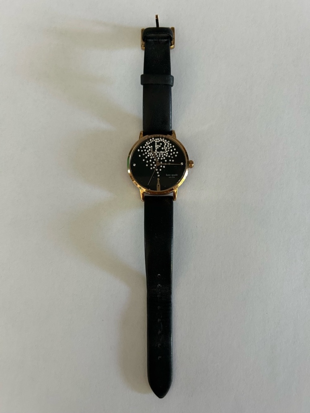 kate spade Champagne at Midnight Watch with Gold Case and Crystal Accents
